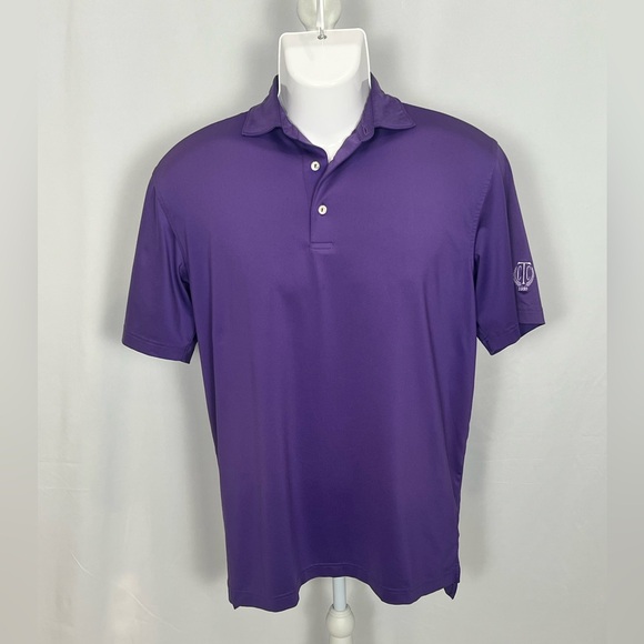 Peter Millar Men's Purple Short-Sleeve Polo - Picture 2 of 8